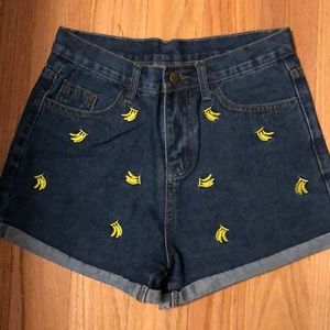 Banana! High waist shorts